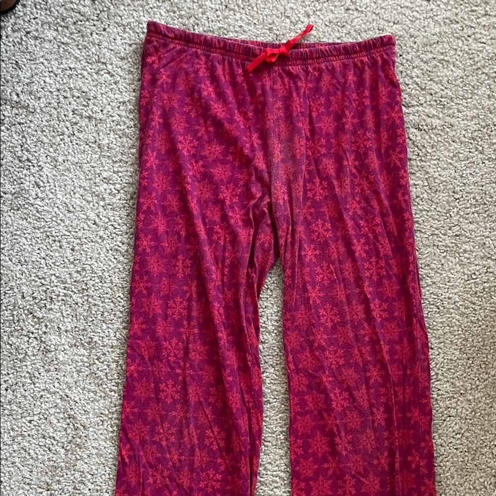 Red Snowflake Pajama Pants